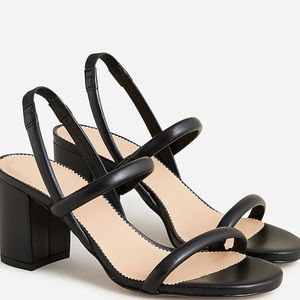 JCrew Lucie slingback block heel sandals in leather